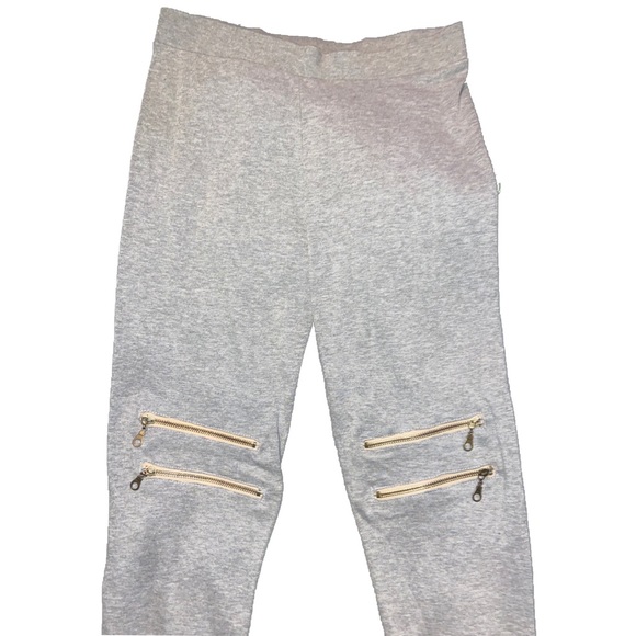 Women’s Light Gray Zip detail Leggings